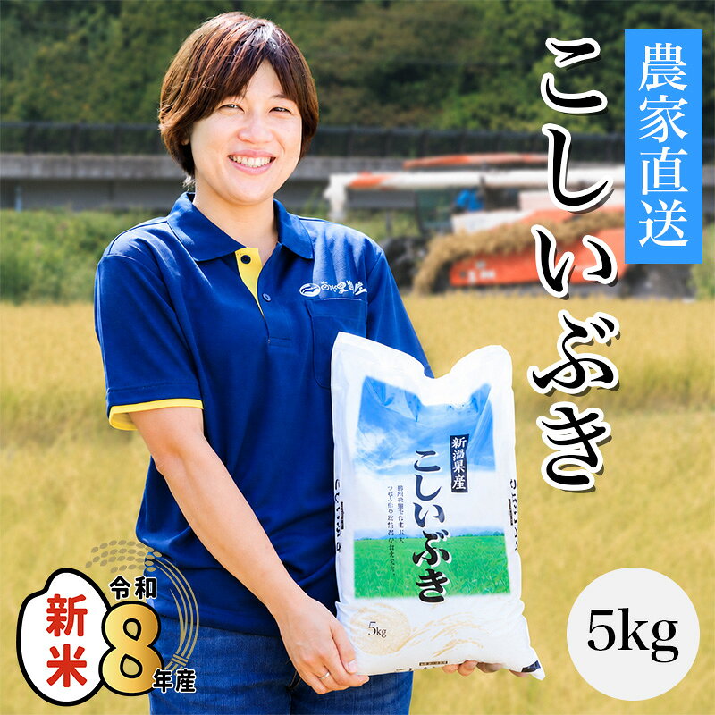 【ふるさと納税】【令和8年産新米】新潟県産こしいぶき 5kg 選べる発送時期【プロが認めたうまい米 糸魚川産『こしいぶき』新潟米 農家自慢 農家直送 2026年 おすすめ ギフト 5キロ 精米 人気 お手頃価格 おにぎり 弁当 あぐ里能生 コシイブキ】