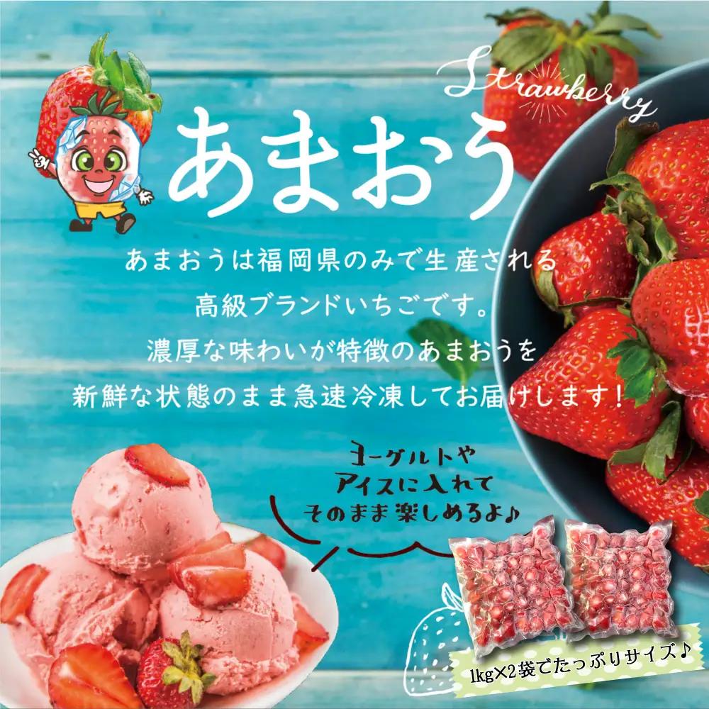 【先行予約／2027年出荷】冷凍あまおう カチカチ君 2kg（1kg×2袋） 3W14