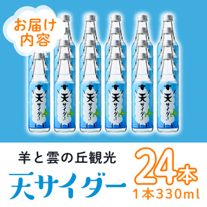 「天サイダー」 330ml×24本  北海道士別市 サイダー 炭酸 炭酸飲料 ジュース 飲み物 ドリンク 【まちづくり士別】 C7086