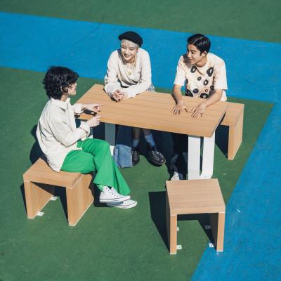 ふるさと納税 裾野市 屋外ベンチ ファンダライン「ブライアンベンチ0404」 LB色　 |  | 02