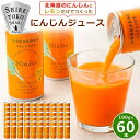 【ふるさと納税】 知床斜里産 にんじんジュース 無添加 (190g×30本×2箱) 北海道産 人参 野菜ジュース !_ ニンジンジュース ジュース 野菜 ニンジン 人気 美味しい 【配送不可地域：離島・沖縄県】【1460337】