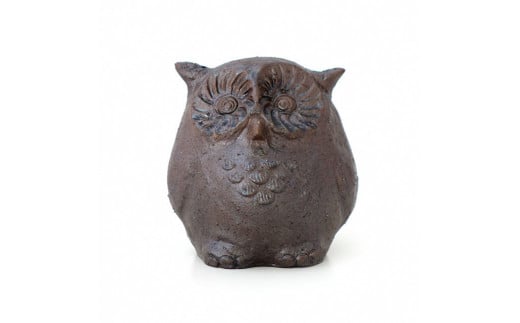 【安田瓦】 ふくろう 「福来朗」 中・耳あり 縁起良 置物 丸三安田瓦工業 インテリア 伝統 新潟県 阿賀野市1M01012