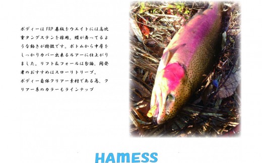 【Type2.5g】ハーネス 小蝶 5色セット (カラーはランダム) エリアトラウト