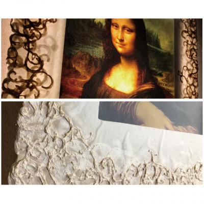ふるさと納税 あわら市 越前和紙を使った額縁「和紙ック」と絵画作品　ダ・ヴィンチ「モナ・リザ」LED照明付き 特注和紙 |  | 01