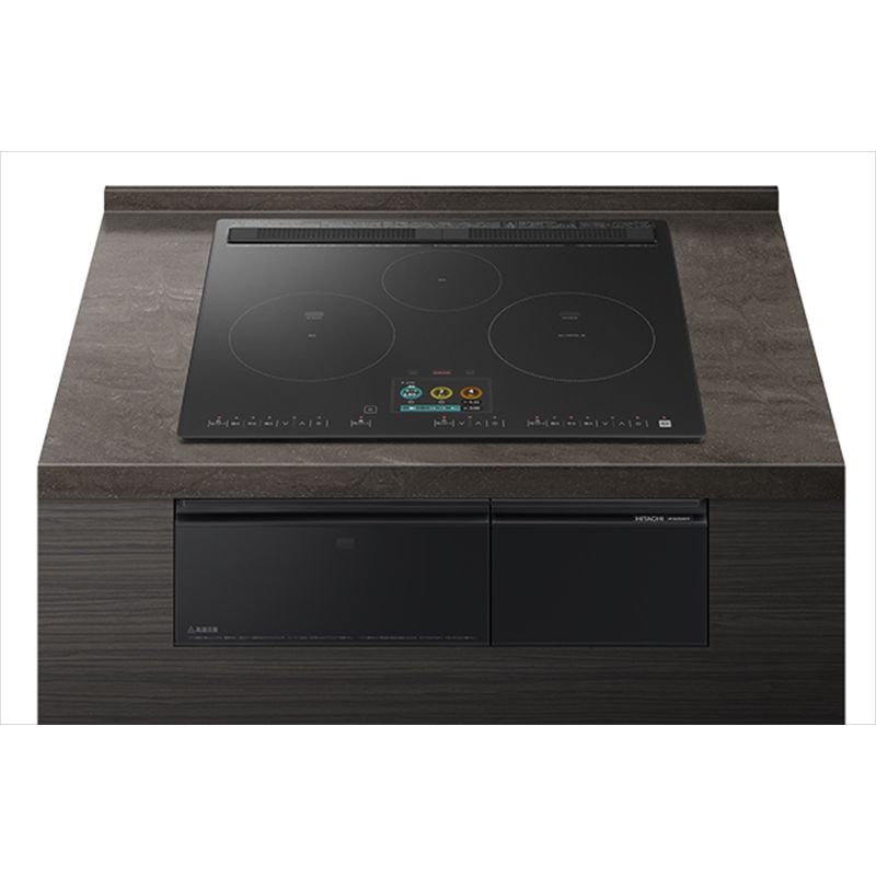 【ふるさと納税】【IHクッキングヒーター】3口IHオールメタル対応　HT-N2500KTF(K) トッププレート幅 60cm [ビルトインからビルトインのみの工事]【 日立 家電 茨城県 日立市 】