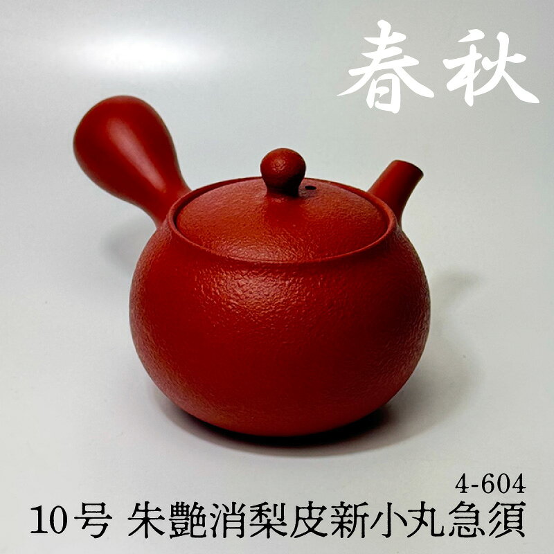 【ふるさと納税】春秋 10号朱艶消 梨皮 新小丸 急須 4-604《 常滑焼 》 急須 焼き物 職人手作り 日本製品 伝統技法 工芸品 常滑焼急須 朱泥 茶器 日本六古窯 伝統工芸品 茶器 プレゼント 愛知県 常滑市 送料無料
