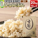 【ふるさと納税】【令和6年産・玄米】宮城県栗原市産 ひとめぼれ 20kg (10kg×2袋)