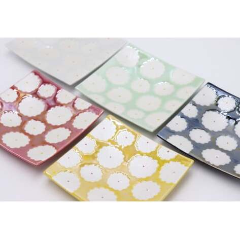 有田焼 利久窯 花真珠角プレート 5色セット 陶窯みかわや A50-165_イメージ2