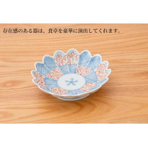【田中里奈さんおすすめ！】有田焼 市松花弁紋 菊形6.5寸皿【まるぶん】食器 器 うつわ おしゃれ 華やか A25-532_イメージ3