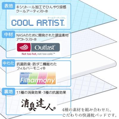 ふるさと納税 蒲郡市 クールアウトラスト&消臭達人 敷パッド 寝具 セミダブル_【G0385】 |  | 03