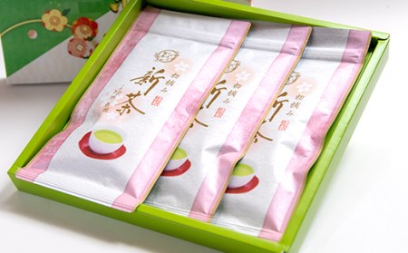 お茶農家直送　初摘み新茶３本セット＜1.4-2＞