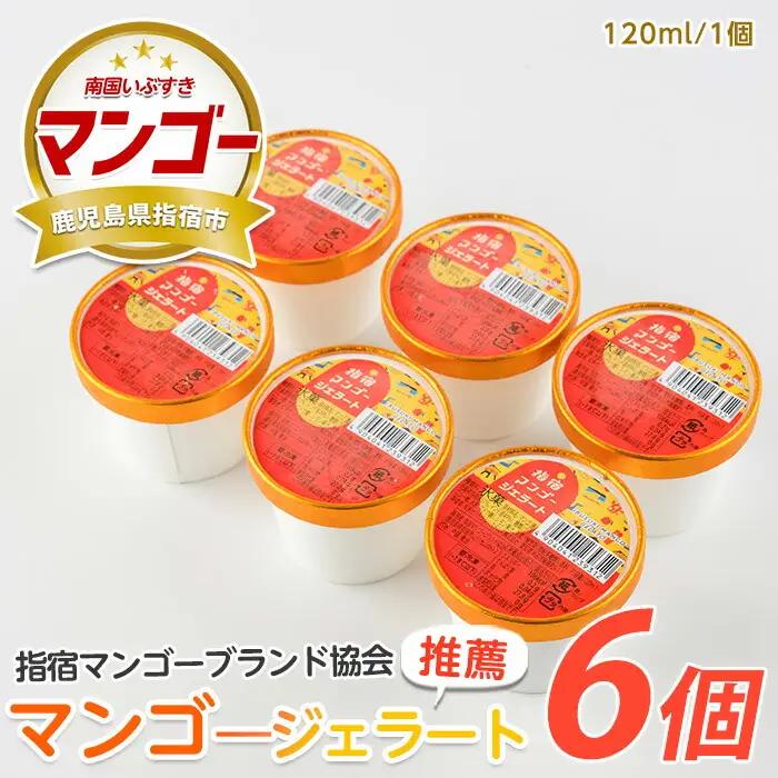 指宿マンゴーブランド協会 指宿マンゴージェラート120ml×6個 中園久太郎商店 IB016-012 アイス アイス
