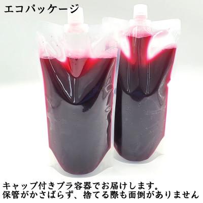 ふるさと納税 新温泉町 濃い赤しそシロップ「赤しその恵み」2本×1kg(5〜7倍濃縮)国産赤紫蘇ジュース  かさばらない容器 |  | 03