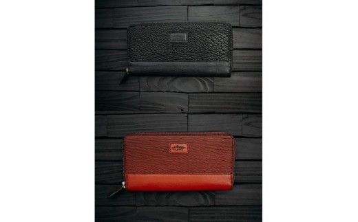 
                  沖縄南城セレクション受賞【cafooca /カフーカ】サメ革使用の長財布(BLACK/RED）   I  サメ革 長財布 レザー 財布  高級 革小物 ギフト 工芸  沖縄県 南城市
                