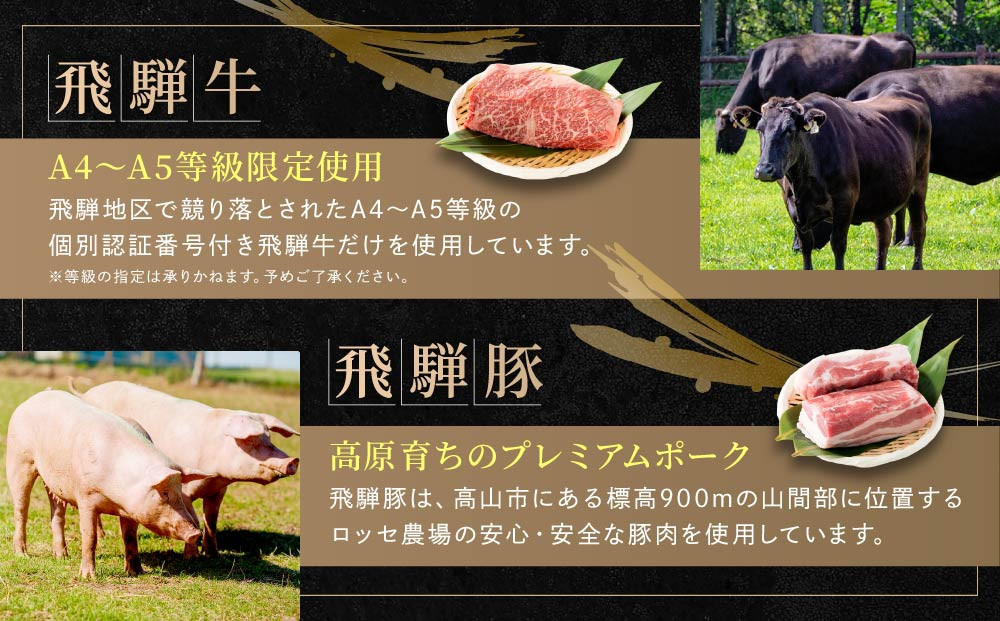 飛騨牛 カルビ200g & 飛騨豚 バラ300g | 食べ比べ セット 焼肉 国産牛 豚肉 飛騨高山 人気 おいしい ファミリーストアさとう CY043VC13