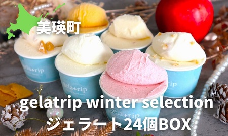 ジェラート24個BOX びえい牧場の牛乳を使用！gelatrip winter selection  | ジェラート シャーべット アイス カップ デザート 氷菓子 スウィーツ 美瑛町スイーツ 人気スイーツ 大人気スイーツ[034-08]