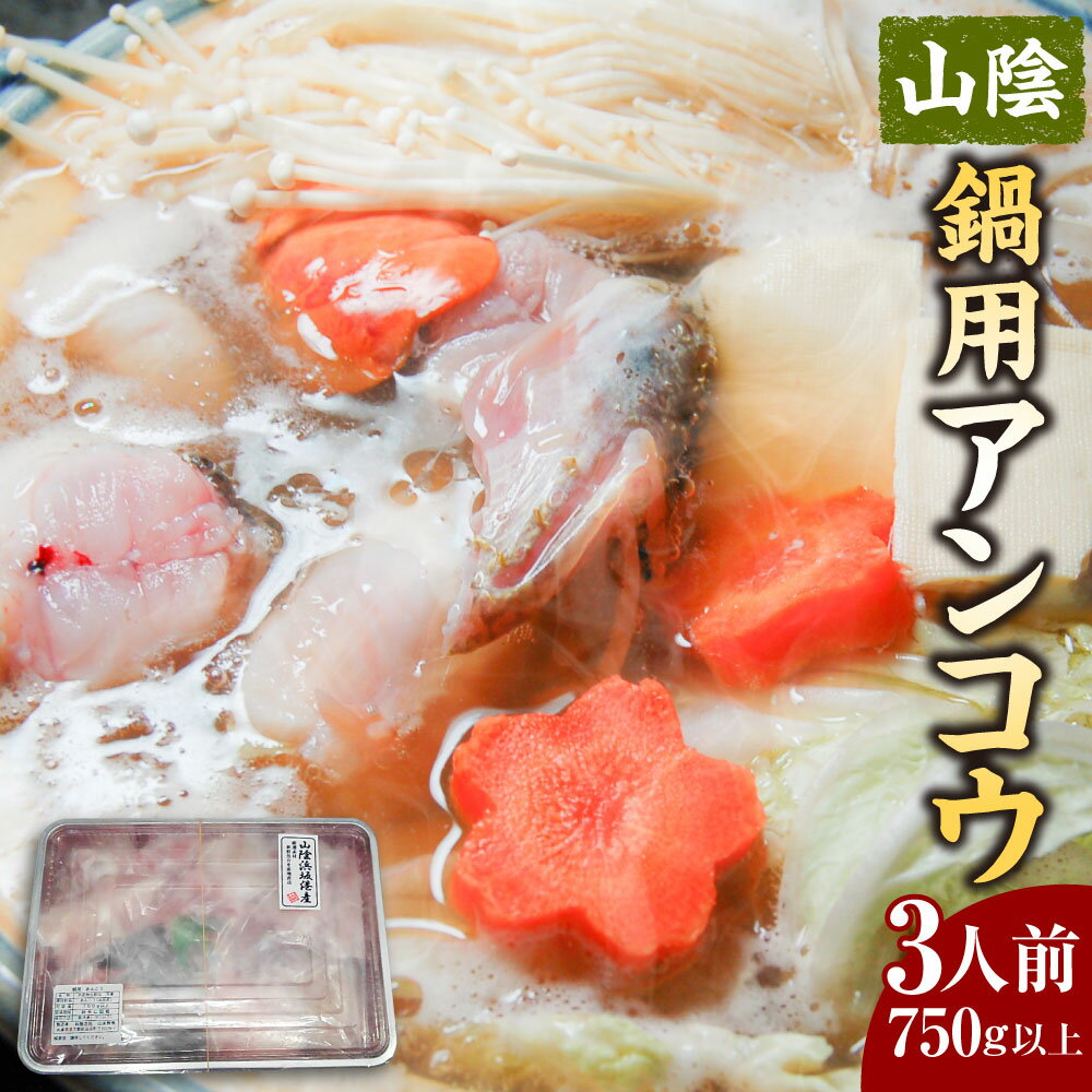 【ふるさと納税】山陰 鍋用アンコウ（肝入り） 750g以上 約3人前 大きなアンコウを捌きました あんこう アンコウ 肝 あんこう鍋 鍋 冷凍 【高鮮度3D凍結】【配送不可地域：離島】【1260903】兵庫県 新温泉町 送料無料