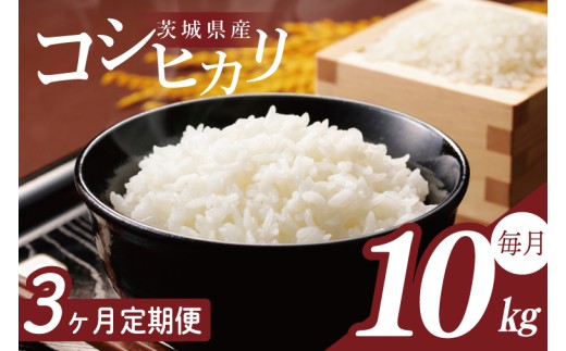 【2026年2月より順次発送】【3回定期便】R7年産 コシヒカリ 10kg｜米 お米 白米 精米 R7年産 令和7年産 こしひかり コシヒカリ 定期便 茨城県 茨城県産 行方市(HA-32)