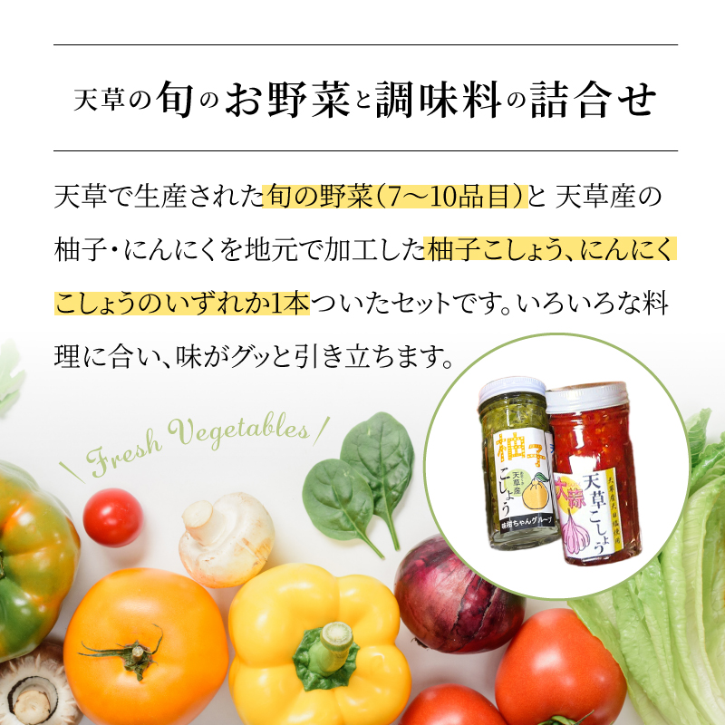 S047-001_天草旬の野菜(7～10品目)＆加工品 オリジナルセット