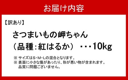 2358R_【訳あり】有機栽培さつまいもの岬ちゃん10kg（品種：紅はるか）