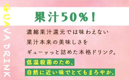 KU110 【定期便・全3回】まるで果実を食べているような！グァバドリンク２本セット(各720ml)×3回【宮崎果汁】