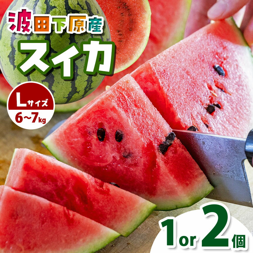 【ふるさと納税】【先行受付】選べる! Heart-Landノムラ　波田下原産スイカ　Lサイズ（6～7kg） |ふるさと納税 フルーツ 果物 スイカ 西瓜 波田スイカ 下原スイカ 夏 野菜 長野県 松本市 人気 オススメ 先行受付