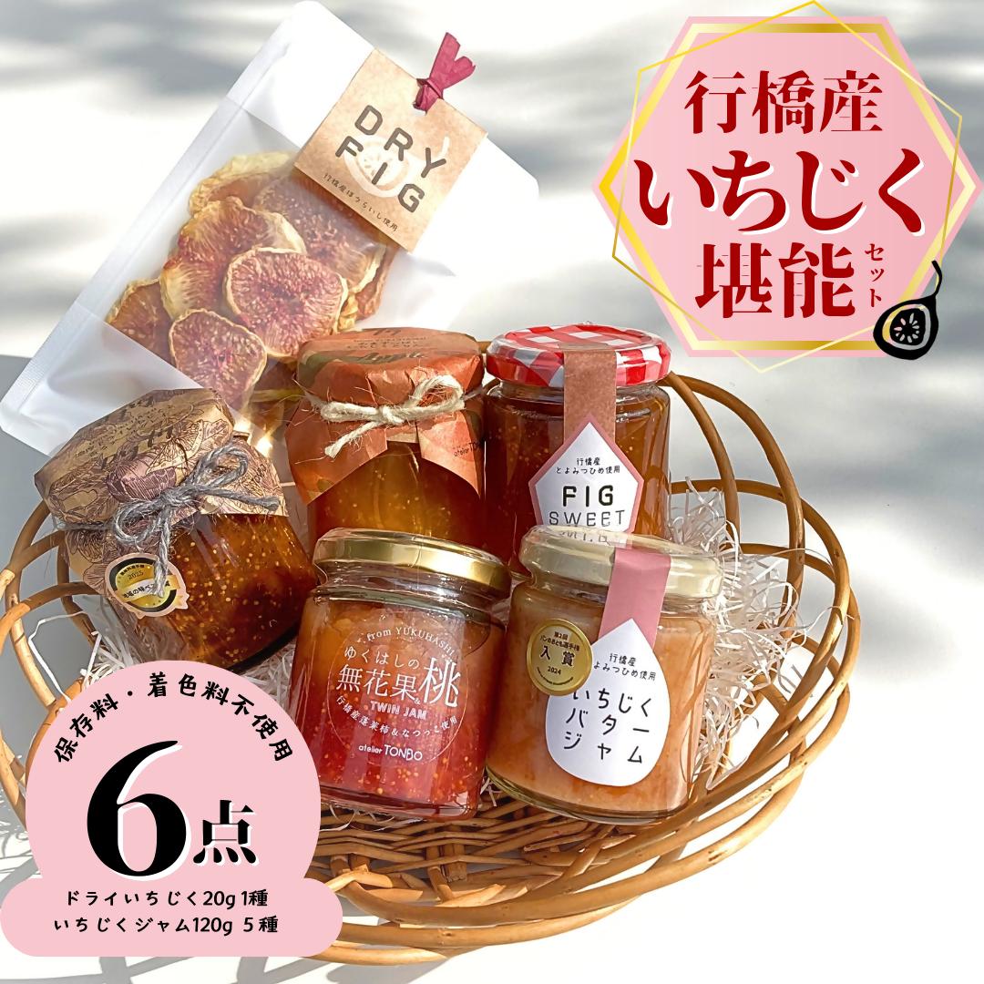 
                  DD-015_福岡県行橋産【いちじく堪能セット】　いちじくジャム ドライいちじく詰め合わせ(いちじくジャム5種 ドライいちじく1種 計6点) 手作り 無添加 プレゼント ギフト　とよみつひめ 蓬莱柿
                