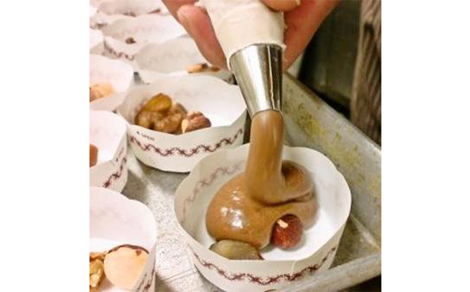 岩栗山ショコラ 20個 / 錦帯橋スイーツ チョコレート 焼き菓子 ヘーゼルナッツ 栗 渋皮栗 洋菓子 お菓子 手作り おやつ 手土産 お茶請け 差し入れ ティータイム お取り寄せ 贈答 ギフト プレゼント 人気 おすすめ / 山口県岩国市/有限会社風月堂 [BUBR012]