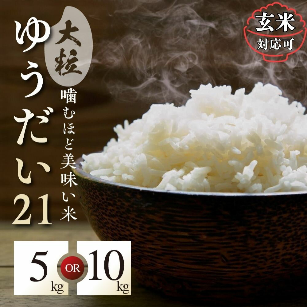 【ふるさと納税】特別栽培米 令和7年産 ゆうだい21 飛騨産 選べる内容量 5kg 10kg 選べる 玄米 精白米 / 単品 米 新米 阪口農園 特A 米 白米 こめ コメ ごはん 5キロ 10キロ 飛騨市 16000円 32000円