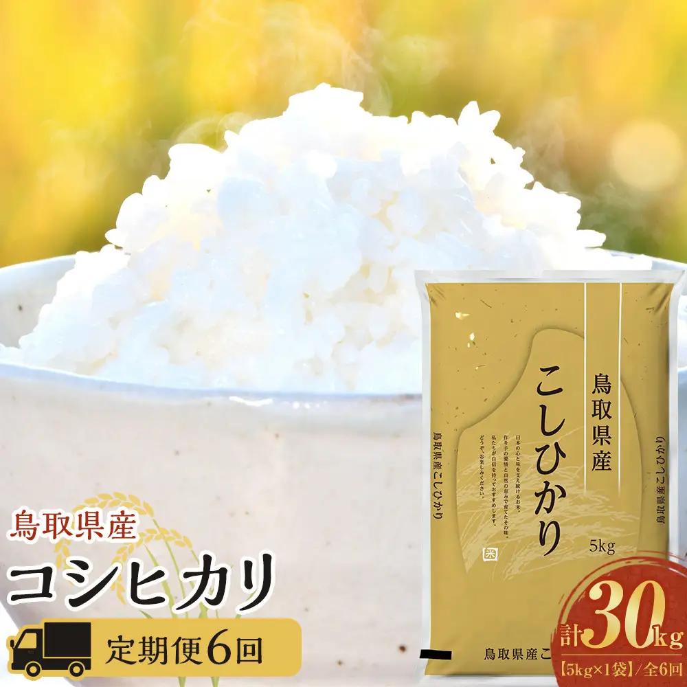 1096.【定期便全6回】【令和8年産新米産】【食味鑑定士厳選】 鳥取県産 コシヒカリ5kg (5kg×1袋) 合計 30kg