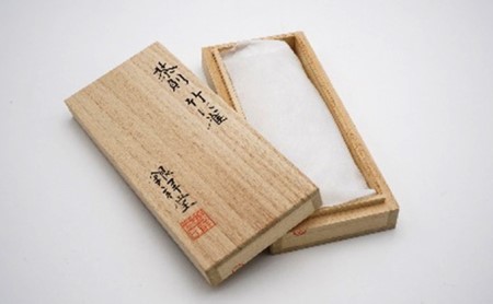 【高岡銅器】銅茶則　竹彫金