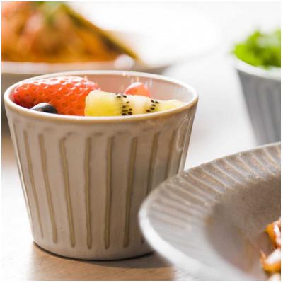 ふるさと納税 瑞浪市 【美濃焼/みずなみ焼】北欧風食器　しのぎマルチカップ4個セット 180cc　おふけ2色・くすみ2色 |  | 03