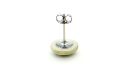 【美濃焼】 緑むら タイル ピアス 直径10mm 瑞浪市 / TILEmade タイル アクセサリー ハンドメイド [AZCD076]