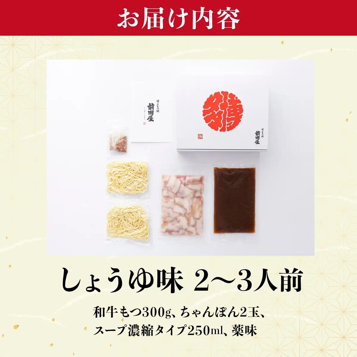 博多もつ鍋前田屋 しょうゆ味2～3人前【LF009】