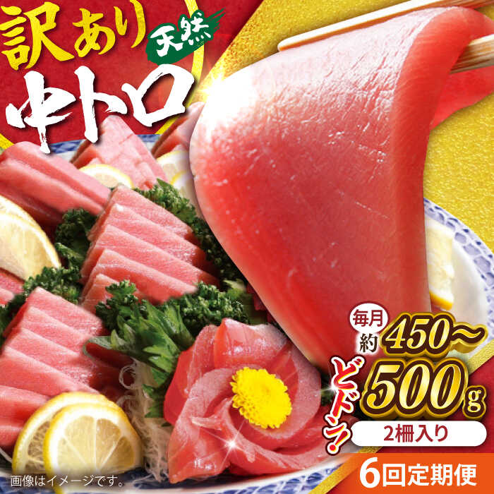 【ふるさと納税】【全6回定期便】【訳あり】天然 まぐろ 中トロ メバチ （約450〜500g（2柵入り）） 鮪 マグロ まぐろ 魚 刺身 中とろ さしみ 横須賀【横須賀商工会議所 おもてなしギフト事務局（本まぐろ直売所 横須賀本店）】[AKAK092]