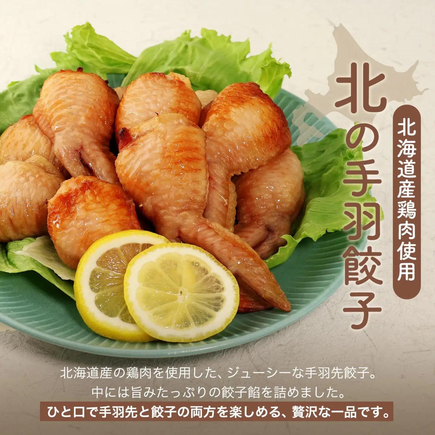 北海道産鶏肉を使った手羽餃子【北の手羽ぎょうざ】15個セット(5個×3袋)≪配送地域限定≫ a136-001【53101】