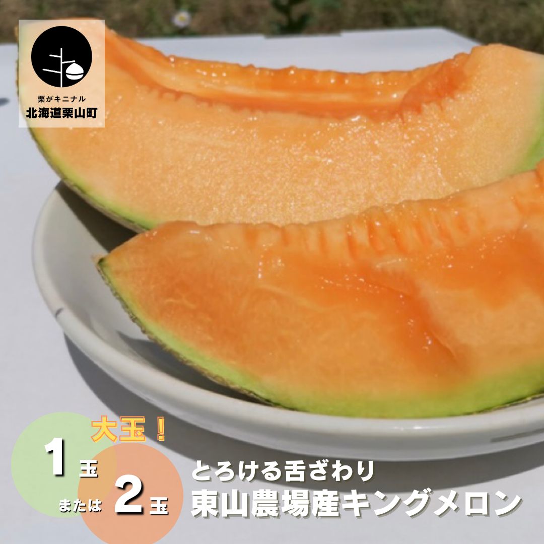 【ふるさと納税】【大玉】とろける舌触り！東山農場産キングメロン《1玉・2玉》