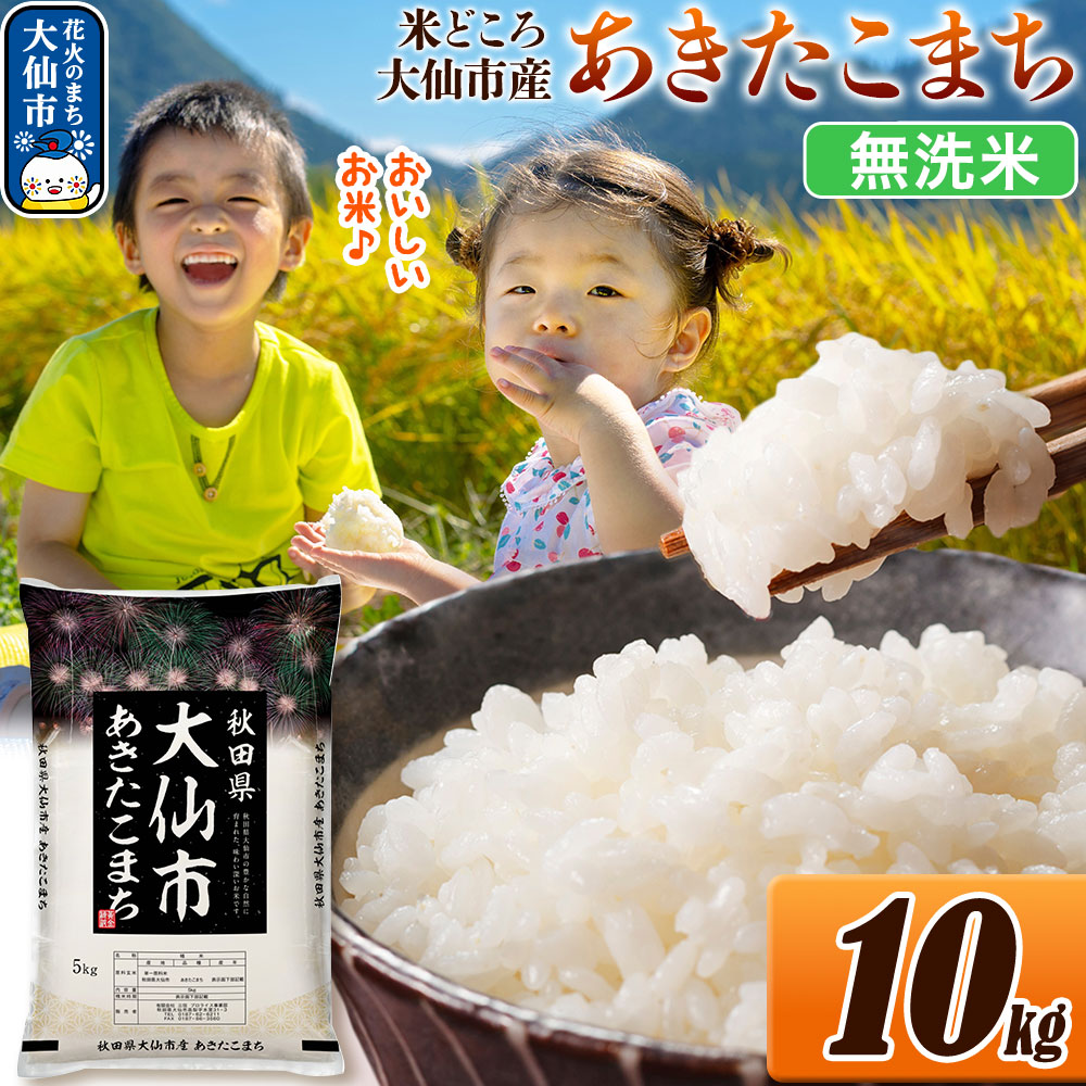 米 令和7年産【無洗米】米どころ秋田県大仙市産 あきたこまち 10kg（5kg×2袋）