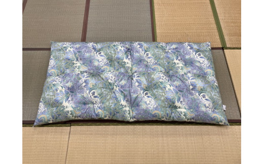 極上もめん綿入り敷布団 みやび柄 1枚 (青)【CW97U】