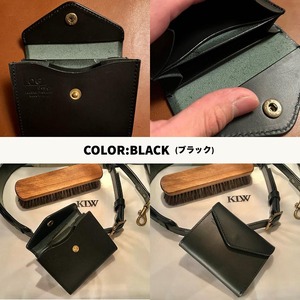 財布 美しいヌメ革で作られた手のひらサイズのミニウォレット カラー3色【ブラック タン レッド】財布