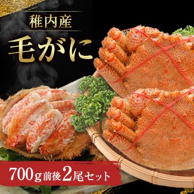 ふるさと納税 稚内市 稚内産　毛がに 700g前後2尾セット