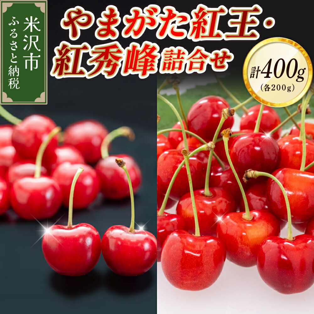 【ふるさと納税】【先行予約】 令和8年産 さくらんぼ やまがた紅王 紅秀峰 詰合せ 各200g 計400g 2026年6月下旬～7月上旬頃お届け予定
