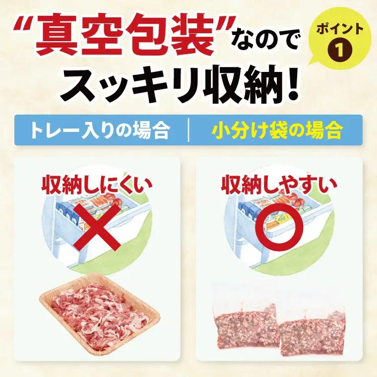 【小分け・真空パック】 国産牛豚 合挽き肉 1kg ( 茨城県共通返礼品・茨城県産 ) _CY064