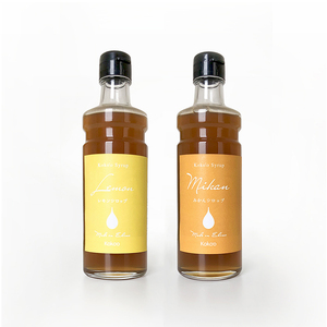 愛媛県産果実シロップ２本セット＜みかん・レモネード＞（化粧箱入り）｜シロップ　果実シロップ　みかん　レモネード　愛媛　シロップセット