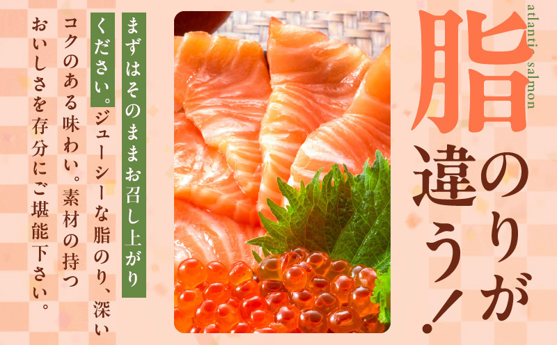 アトランティック サーモン 600g【小分け 200g×3P 刺身 海鮮 カルパッチョ ムニエル 北国からの贈り物】 015B401_イメージ3