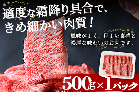 ＜宮崎牛肩ローススライス 500g＞翌月末迄に順次出荷【 牛 肉 牛肉 宮崎牛肉 宮崎県産牛肉 国産牛肉 冷凍牛肉 ご当地牛肉 ブランド牛肉 しゃぶしゃぶ用牛肉 すき焼き用牛肉 鍋用牛肉 すきしゃぶ牛