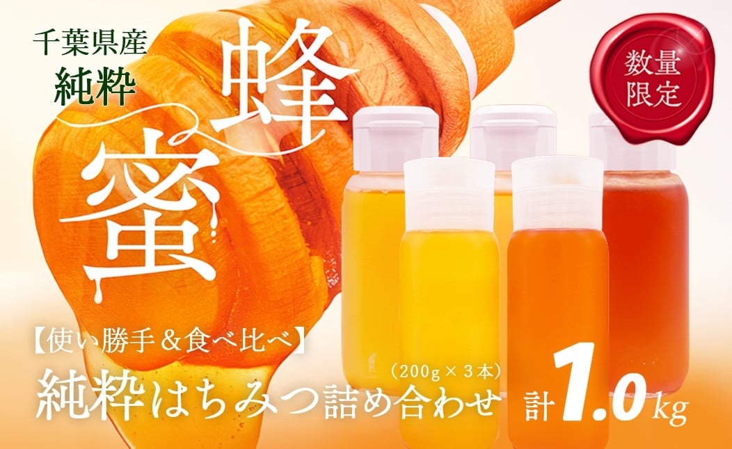 
            千葉県産「季節の厳選はちみつ」200gボトル×5本【ランダムにセレクト】 【 ふるさと納税 ハチミツ 蜂蜜 はちみつ お菓子作り おかしづくり セット 千葉 大網白里市 送料無料 】 X017
          
