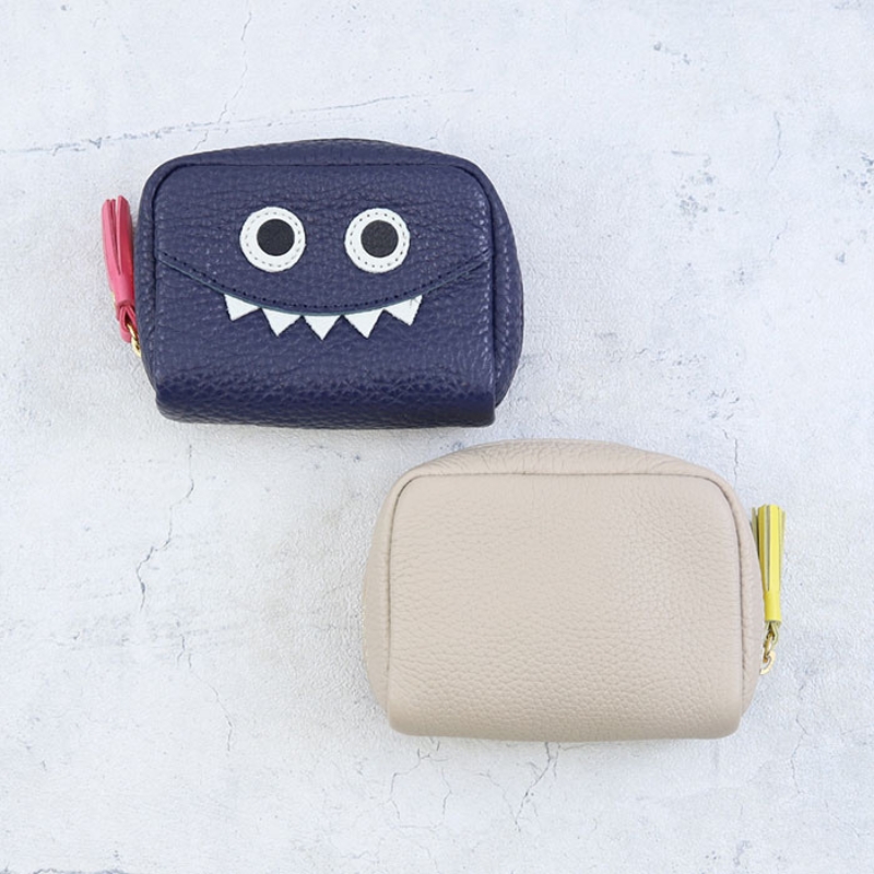 【通しマチ/モンスターポーチSMALL/全20色】毎日の相棒♪定番/通しマチ仕様のふっくらモンスターマルチポーチ レディース 化粧ポーチ コスメ ミニ マルチ 小さめ プレゼント コンパクト スリム