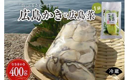 【先行受付】【2026年1月中旬より発送】沖元水産 【呉】ふるさとセット（広島かきと広島菜）ku009-003-25