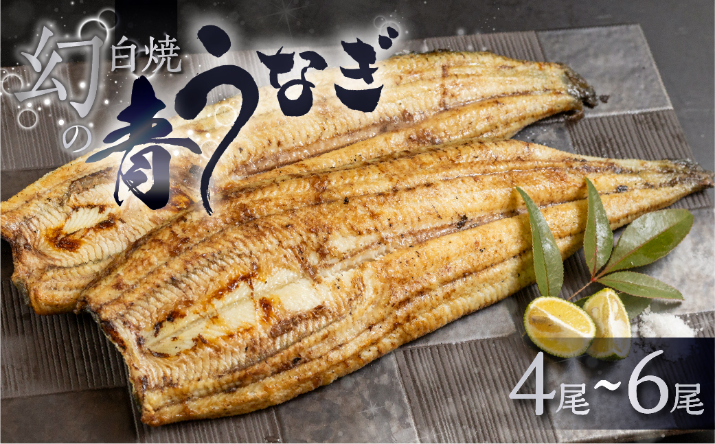 【冷凍】厳選 高級 青うなぎ 白焼 6尾 900g